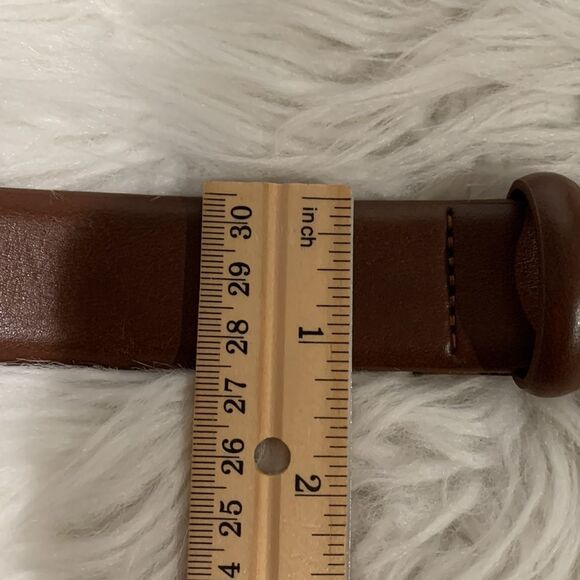 TASSO Elba brown leather belt with silver buckle NWOT men’s sz 36/90 - Picture 7 of 7